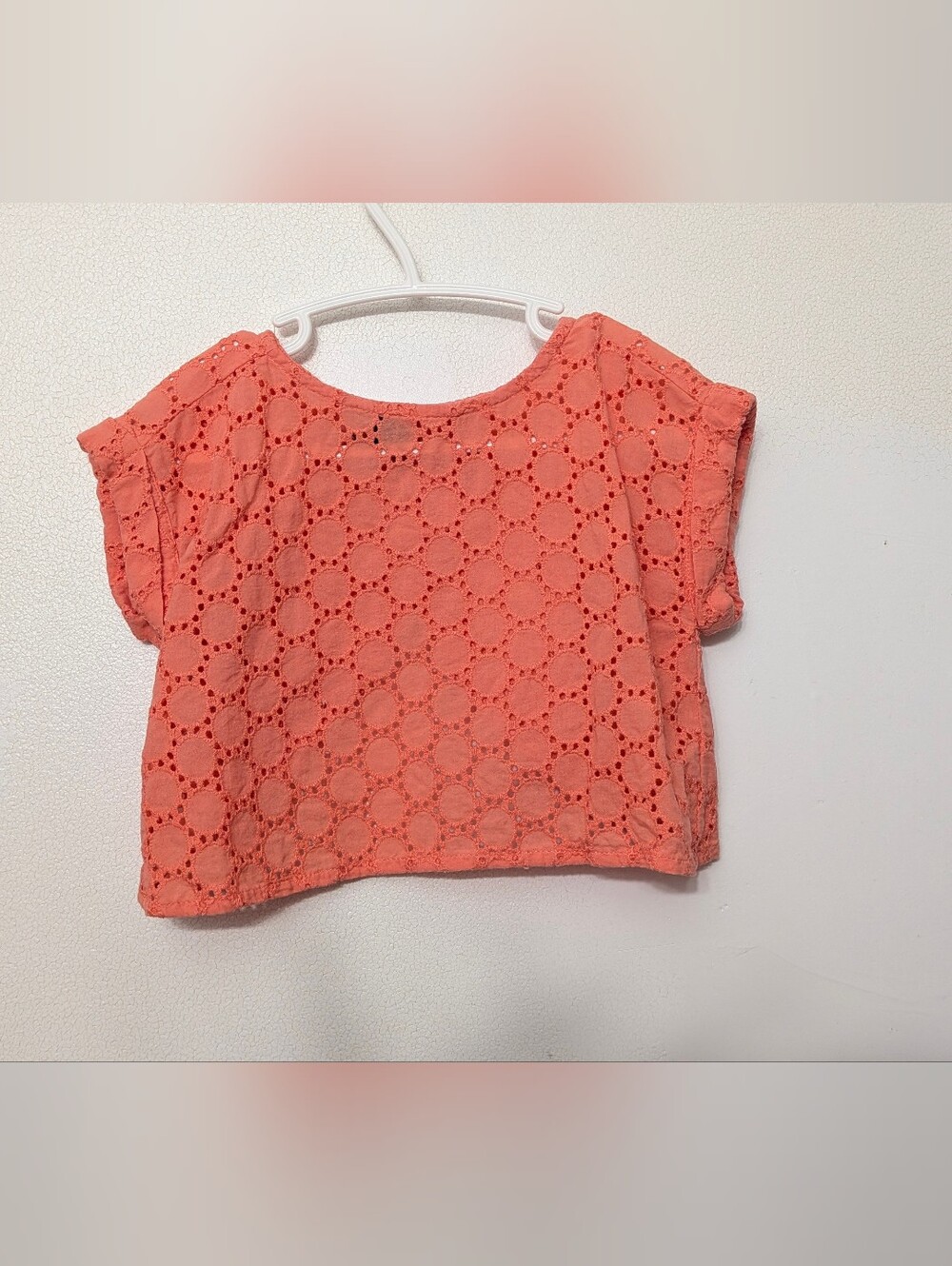 Kiabi Coral Eyelet Cropped Kid S Top 3 Ans